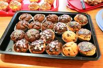 Muffins mit bunten Streuseln