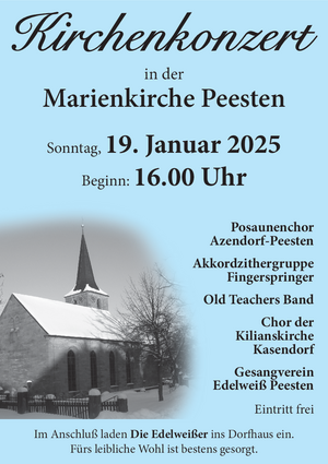 Plakat des Kirchenkonzerts